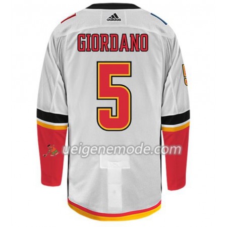 Herren Eishockey Calgary Flames Trikot MARK GIORDANO 5 Adidas Weiß Authentic